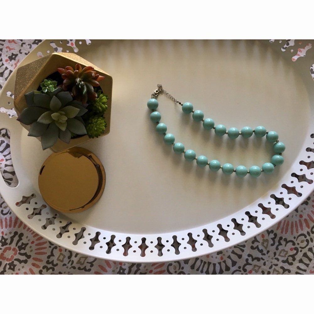 Mint Green Beaded Necklace